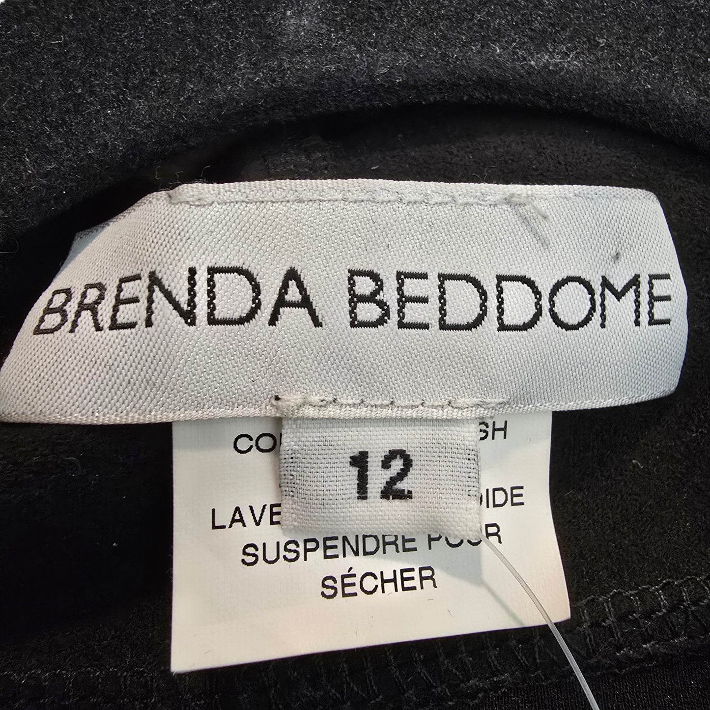 Brenda Beddome Black Waterflall Jacket Size 12