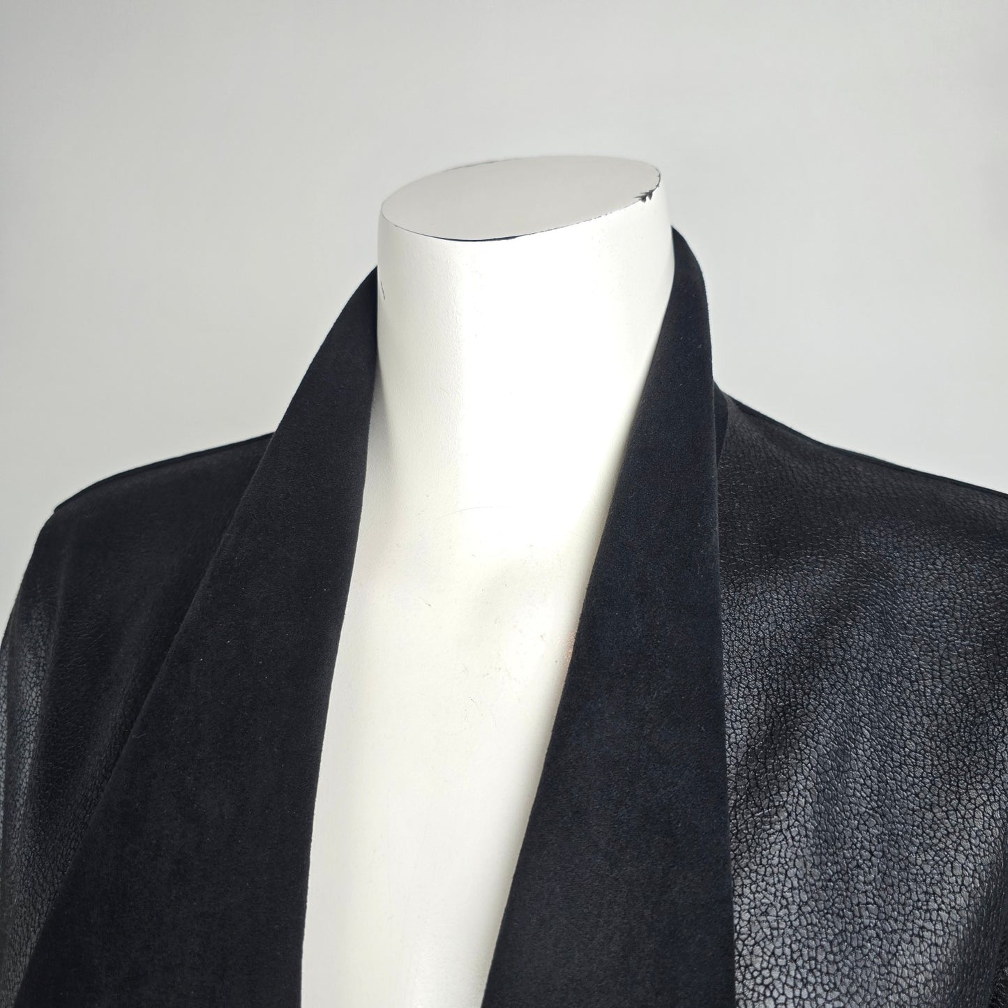 Brenda Beddome Black Waterflall Jacket Size 12