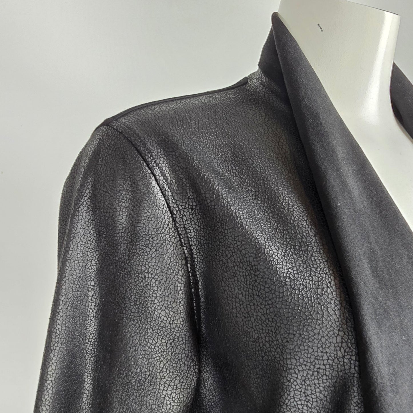 Brenda Beddome Black Waterflall Jacket Size 12