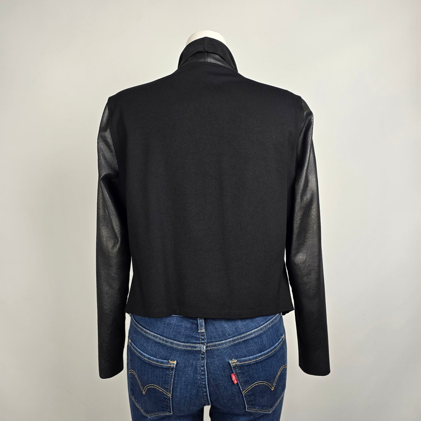 Brenda Beddome Black Waterflall Jacket Size 12