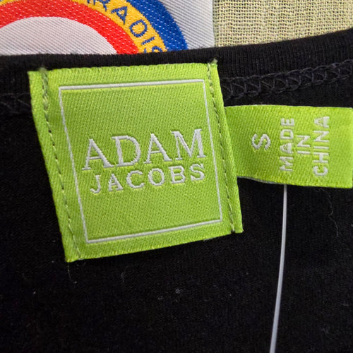 Adam Jacobs Black Beaded Detail Top Size S