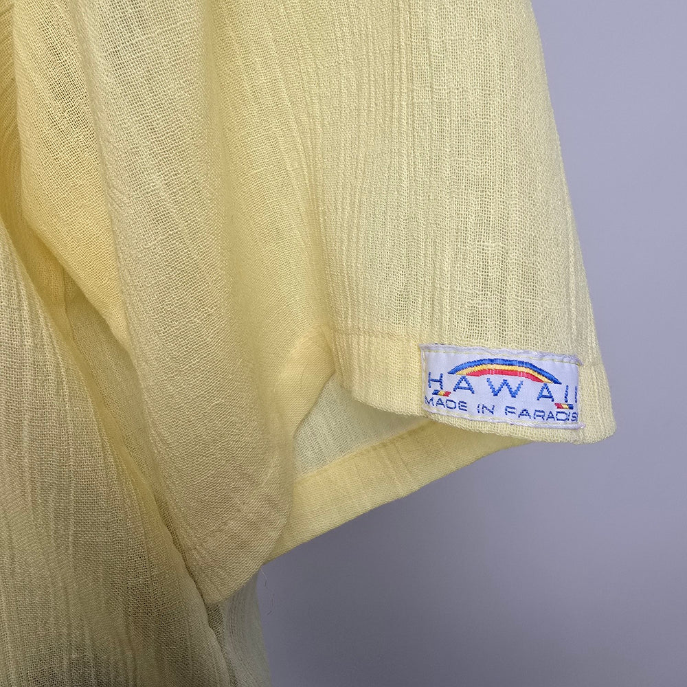 Vintage Made in Paradise Yellow Short Sleeve Top Size M/L