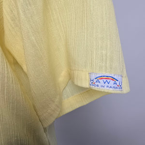 Vintage Made in Paradise Yellow Short Sleeve Top Size M/L