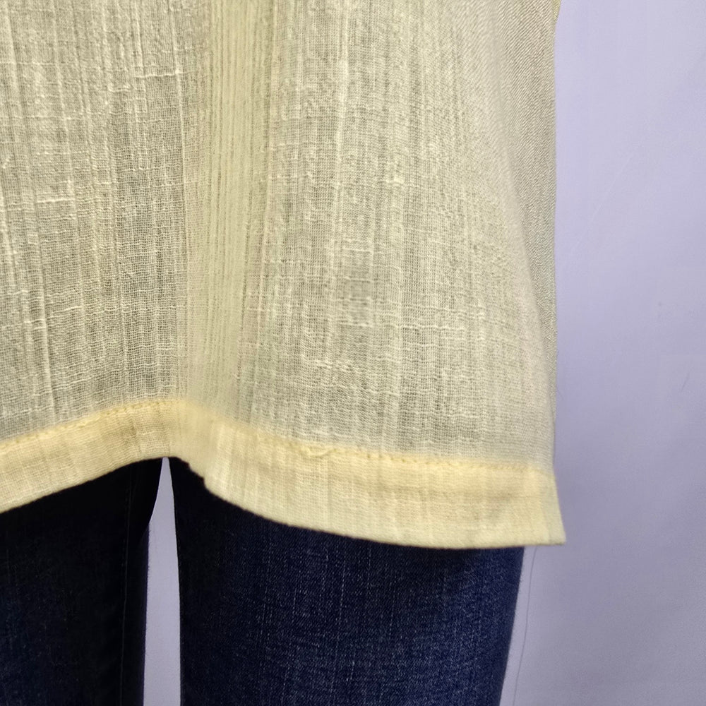Vintage Made in Paradise Yellow Short Sleeve Top Size M/L