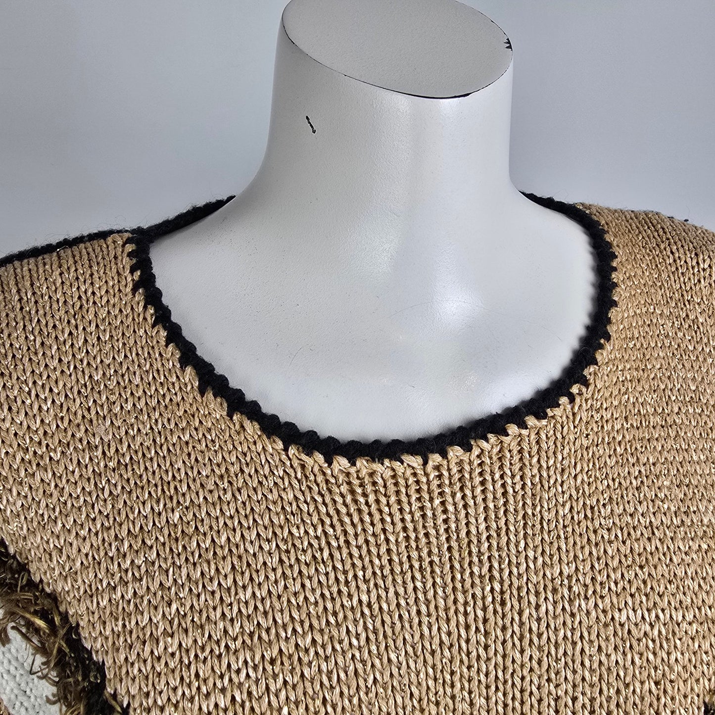 Vintage Emilia Saachi Brown Knit Sweater Size L
