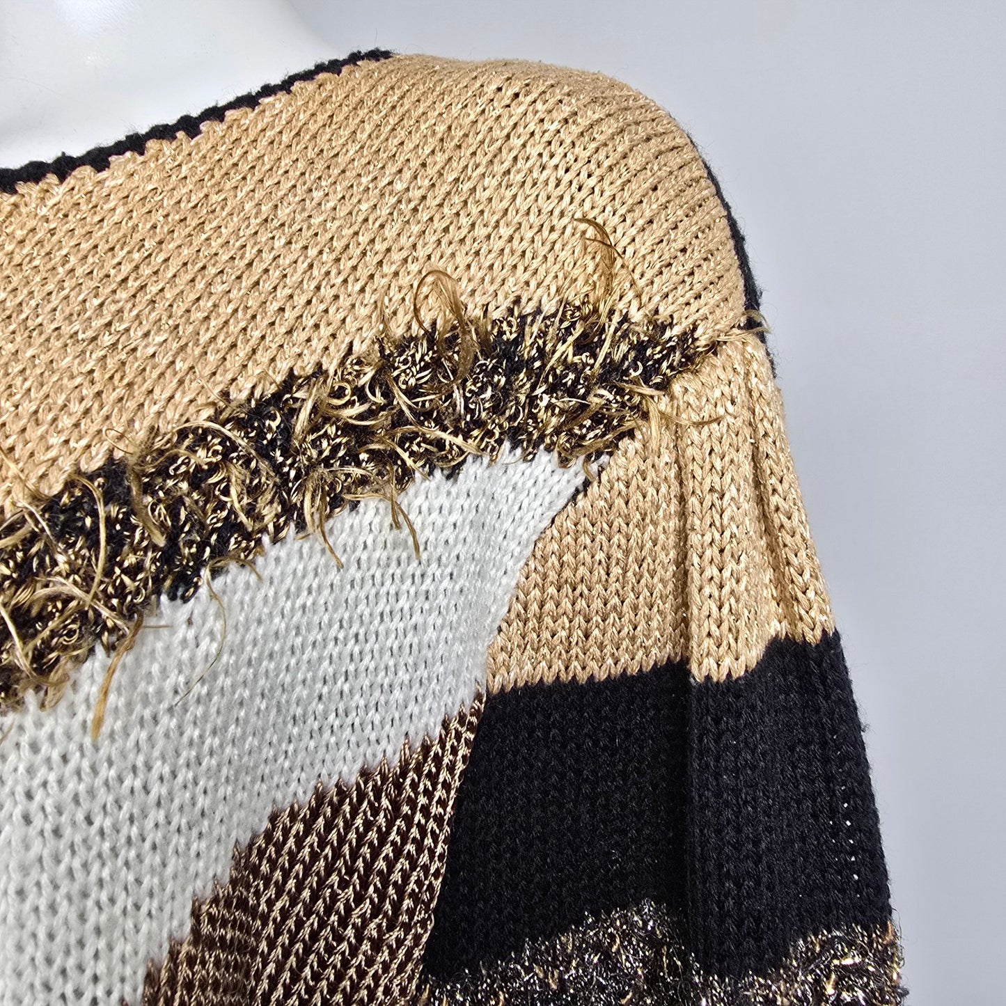 Vintage Emilia Saachi Brown Knit Sweater Size L