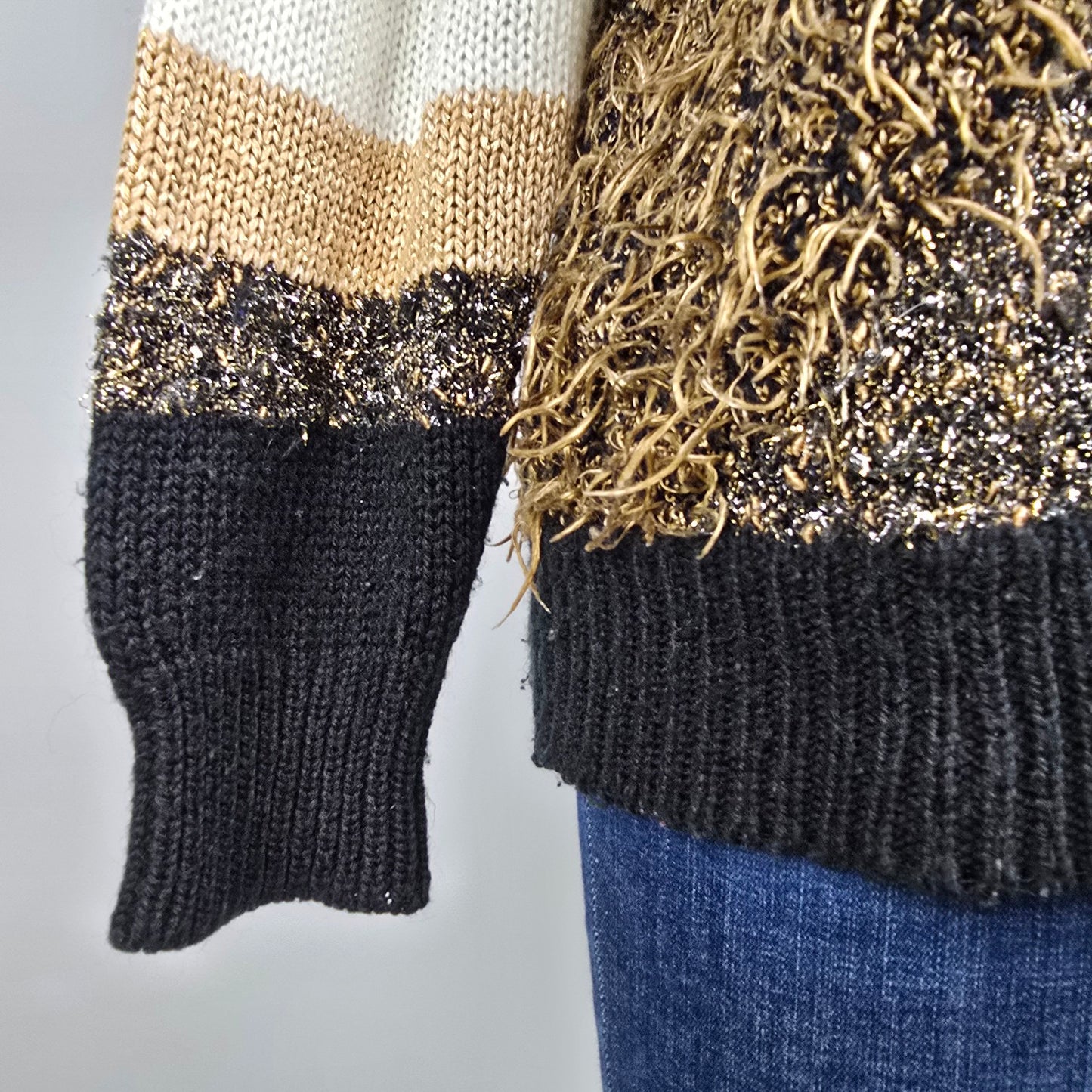 Vintage Emilia Saachi Brown Knit Sweater Size L