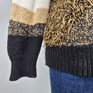 Vintage Emilia Saachi Brown Knit Sweater Size L