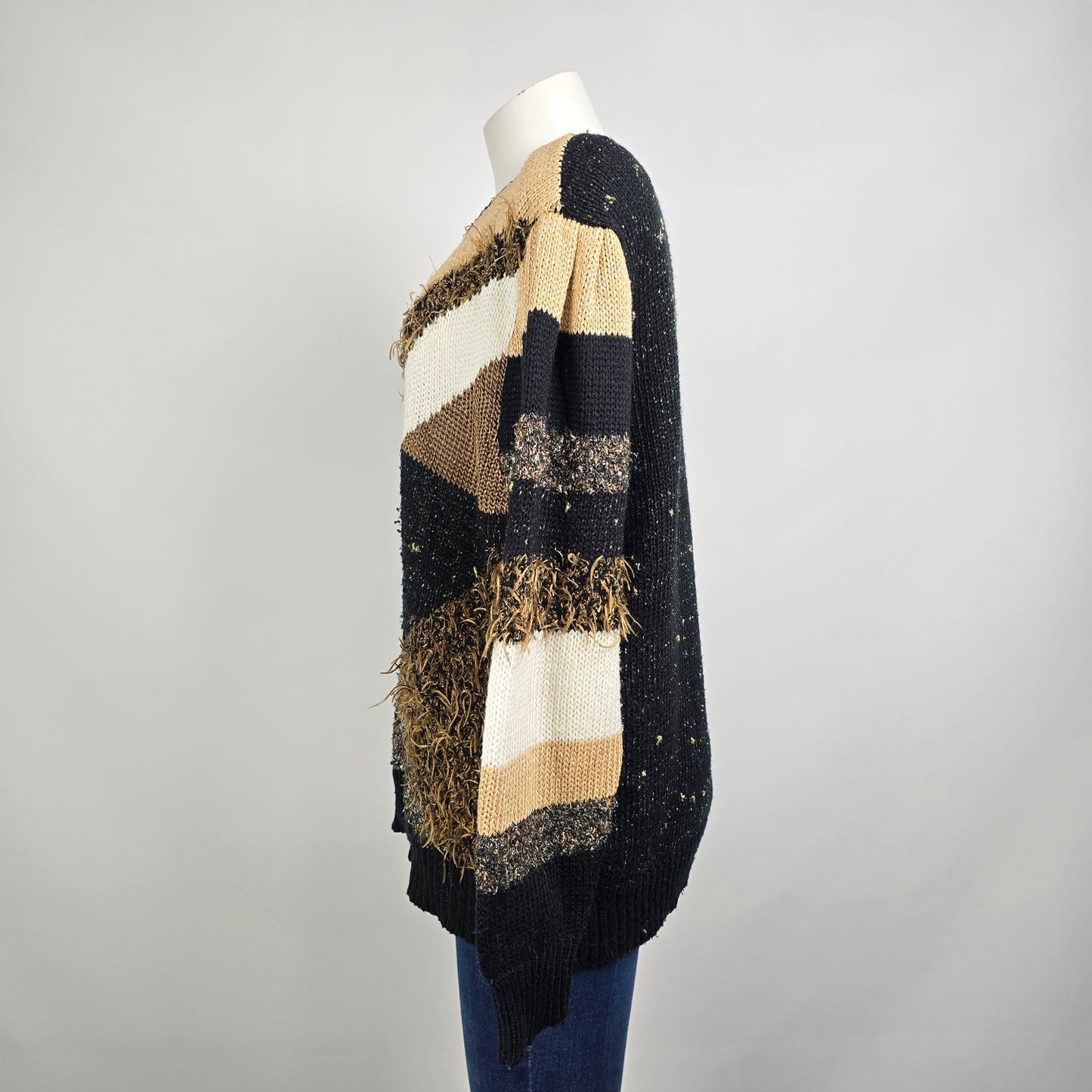 Vintage Emilia Saachi Brown Knit Sweater Size L