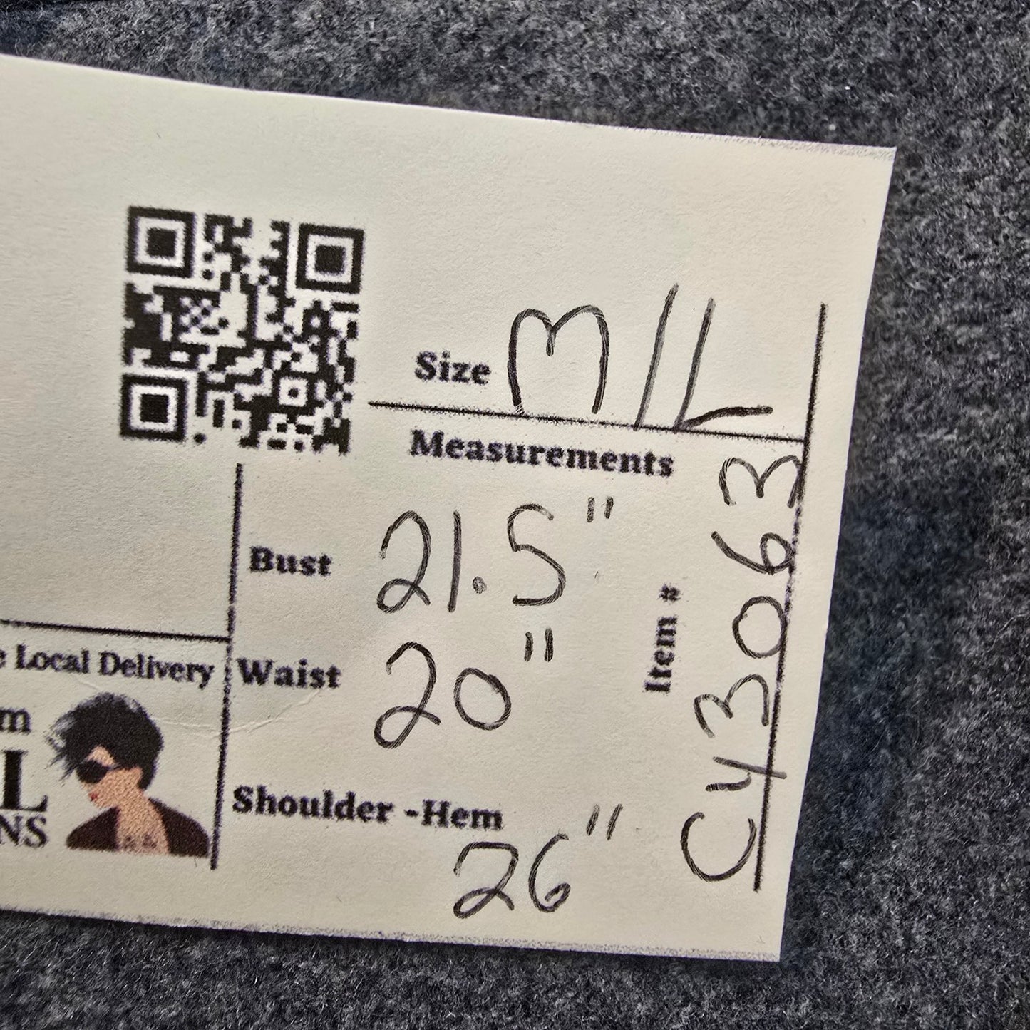 Vintage Blue Wool Striped Vest Size M/L