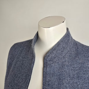 Vintage Blue Wool Striped Vest Size M/L