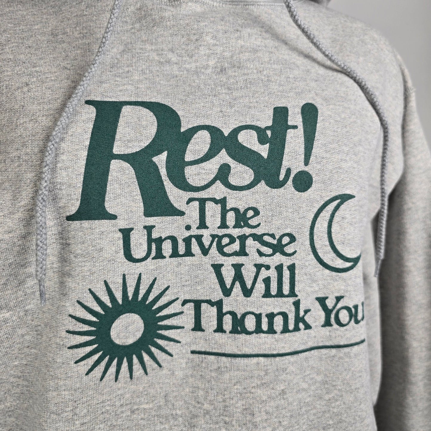Okay To Rest Grey Hoodie Sweatshirt Size M