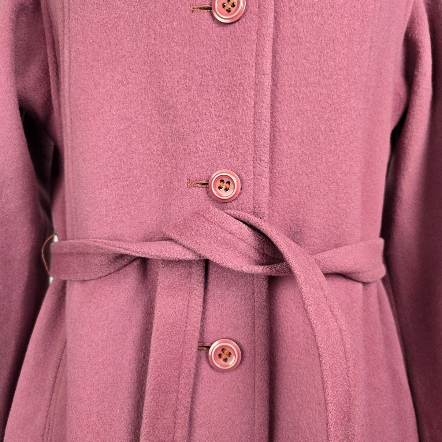 Vintage D'allairds Union Label Pink Wool Button Up Pea Coat Size M