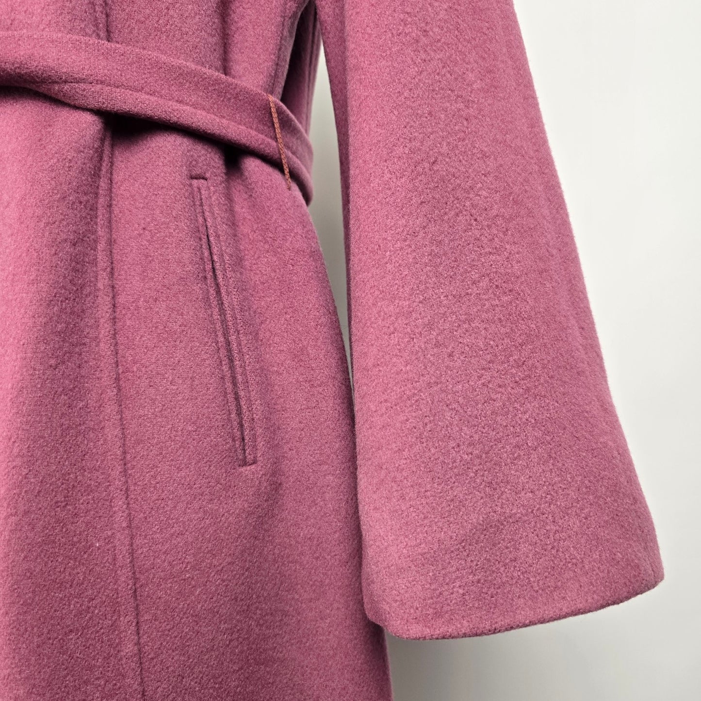 Vintage D'allairds Union Label Pink Wool Button Up Pea Coat Size M