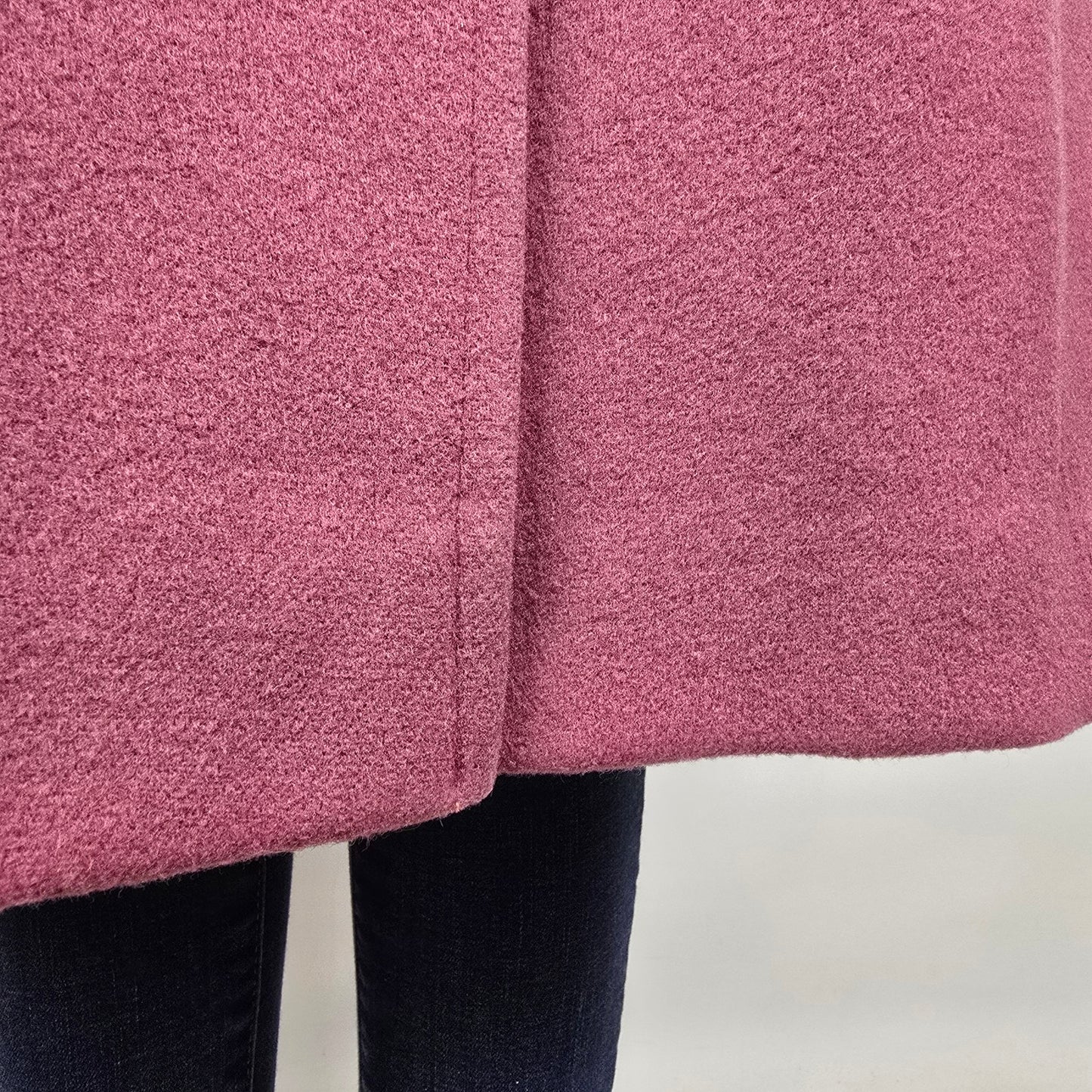 Vintage D'allairds Union Label Pink Wool Button Up Pea Coat Size M