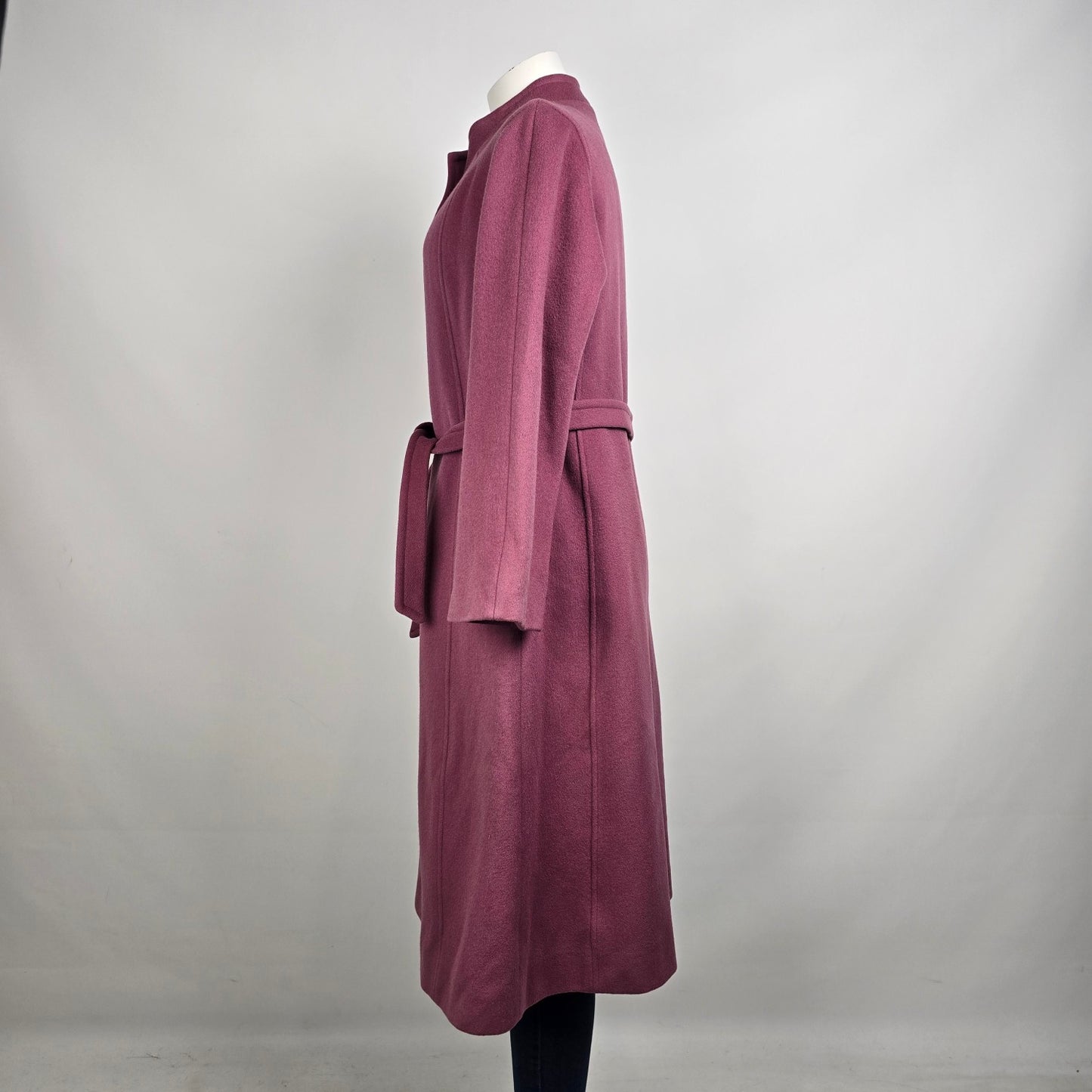 Vintage D'allairds Union Label Pink Wool Button Up Pea Coat Size M