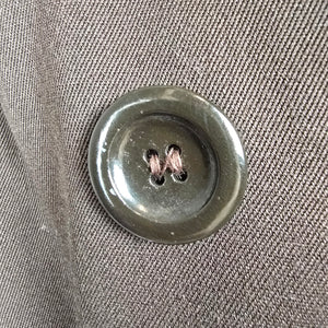 Vintage Fur Trimmed Brown Button Up Jacket Size 18