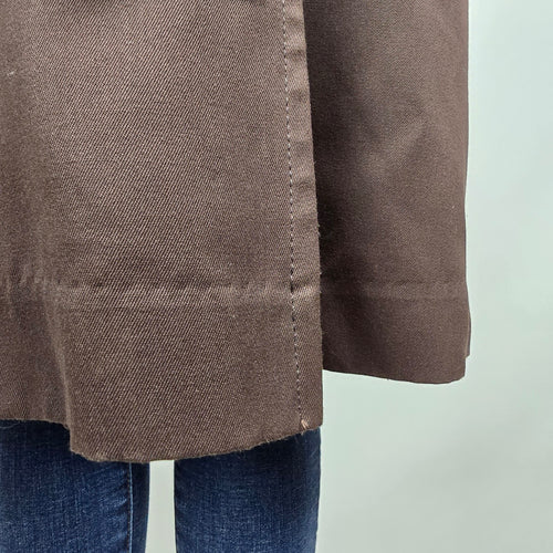 Vintage Fur Trimmed Brown Button Up Jacket Size 18