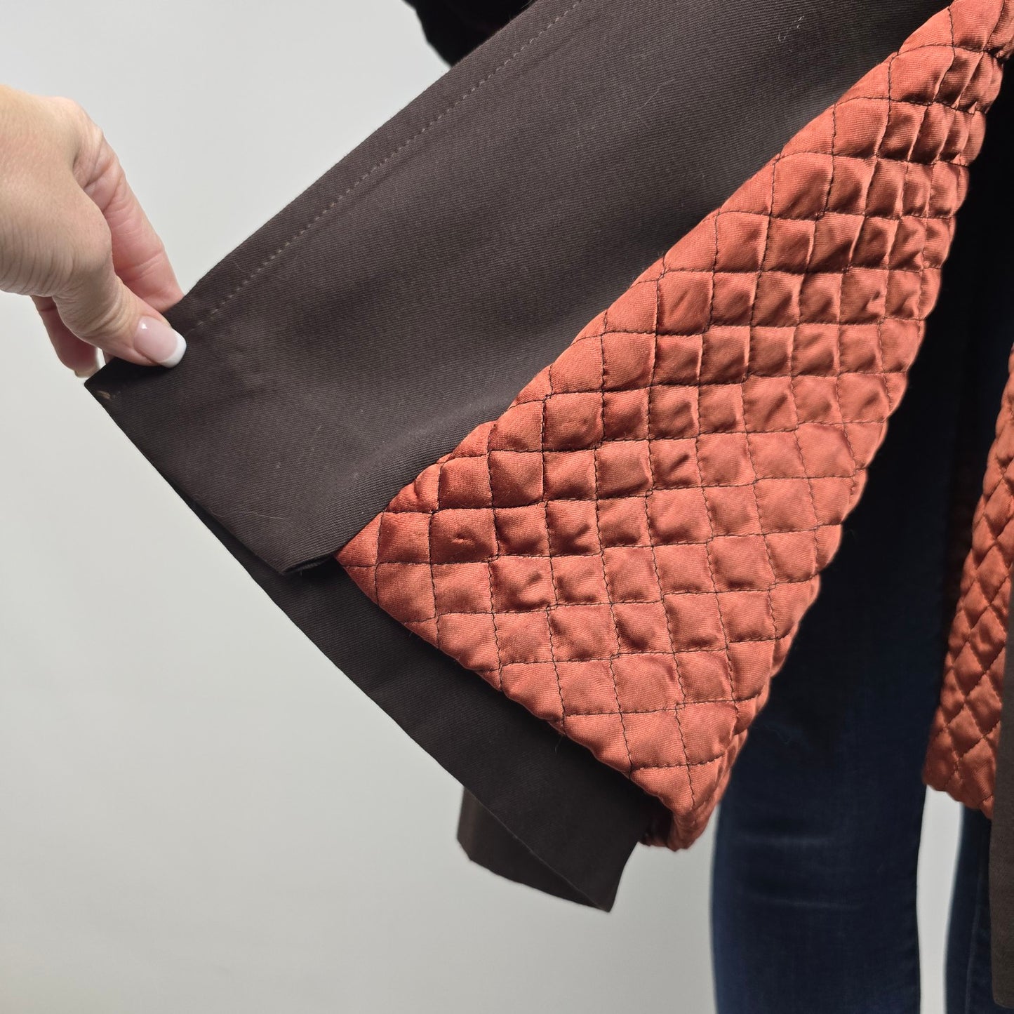 Vintage Fur Trimmed Brown Button Up  Jacket Size 18