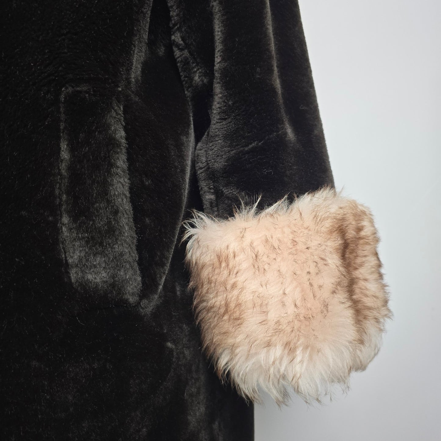 Vintage Benje's Furlook Faux Fur Brown Button Up Jacket Size L/XL