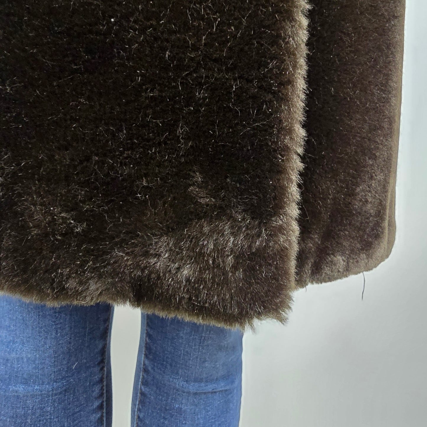 Vintage Benje's Furlook Faux Fur Brown Button Up Jacket Size L/XL