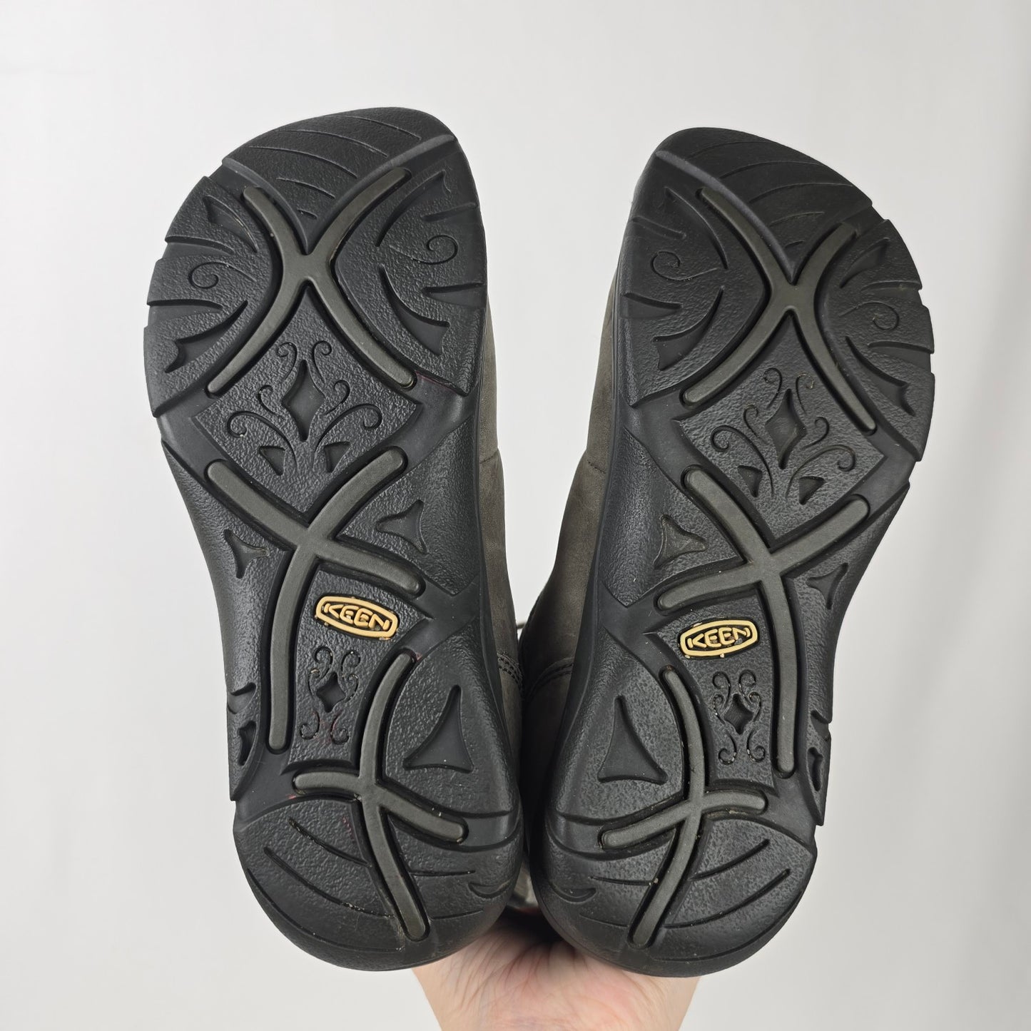 Keen Crested Butte Grey Leather Lace Up High Boots Size 8.5