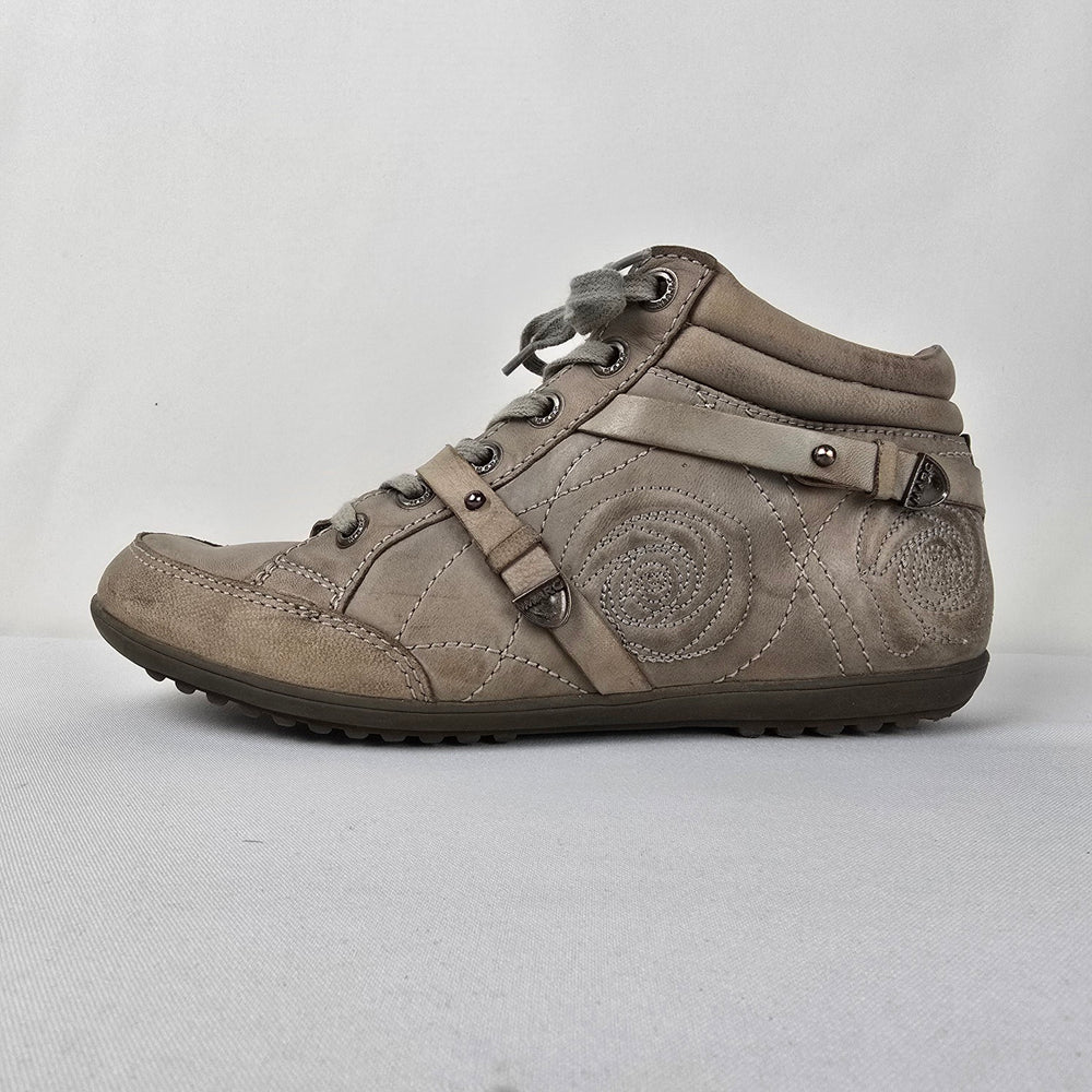 Marc Taupe Leather Lace Up Ankle Boots Size 9