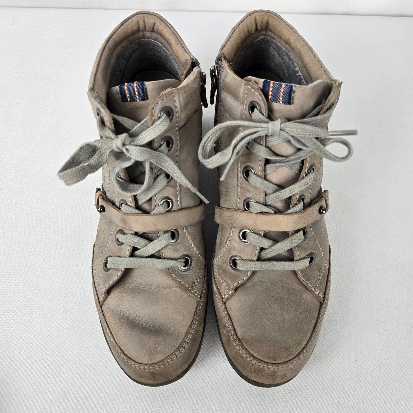 Marc Taupe Leather Lace Up Ankle Boots Size 9