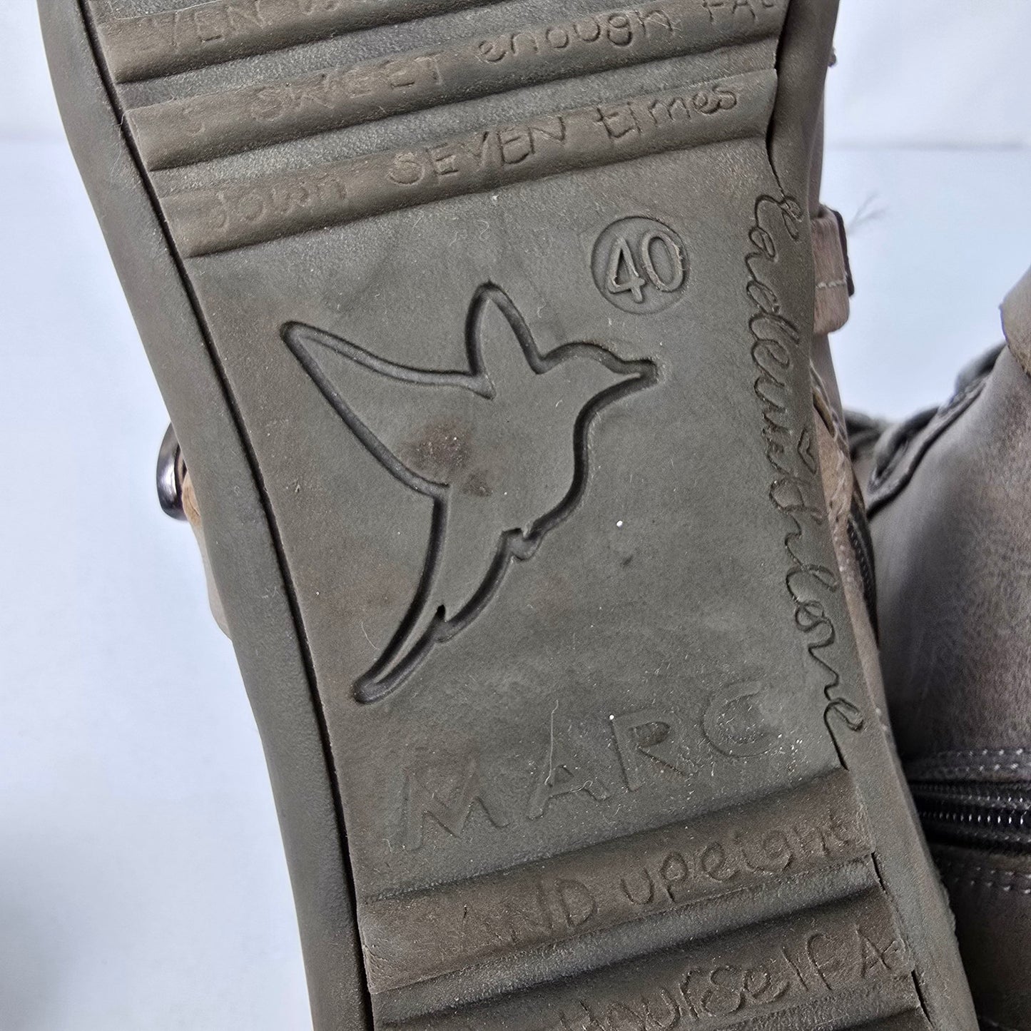 Marc Taupe Leather Lace Up Ankle Boots Size 9