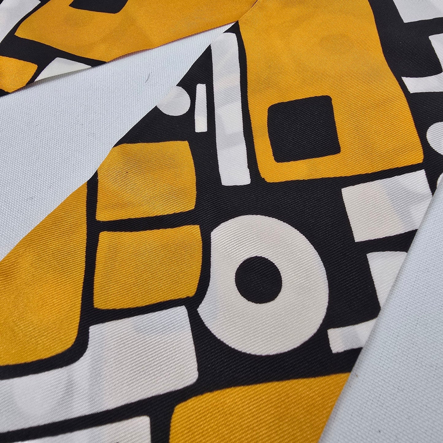 Vintage Yellow & Black Neck Scarf