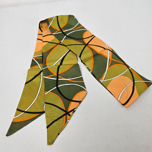 Vintage Green Long Neck & Hair Scarf