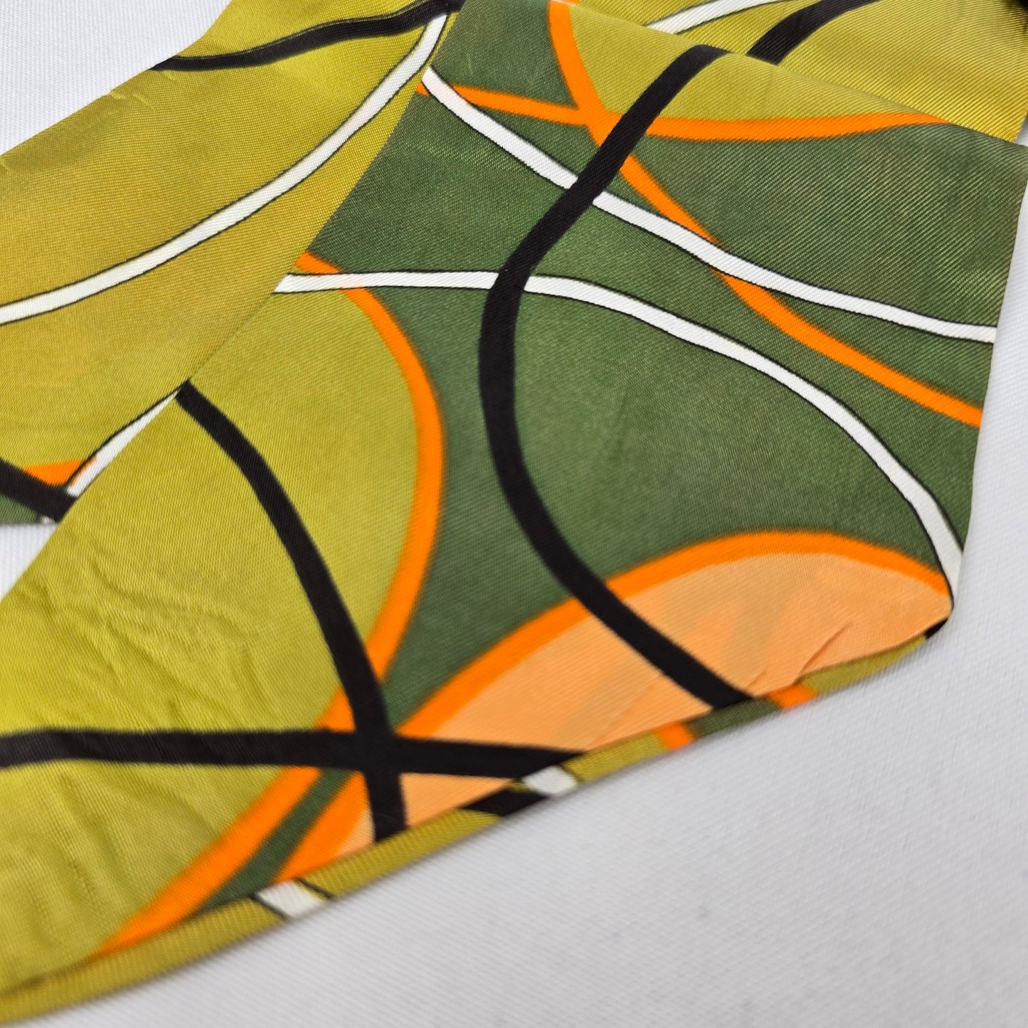 Vintage Green Long Neck & Hair Scarf