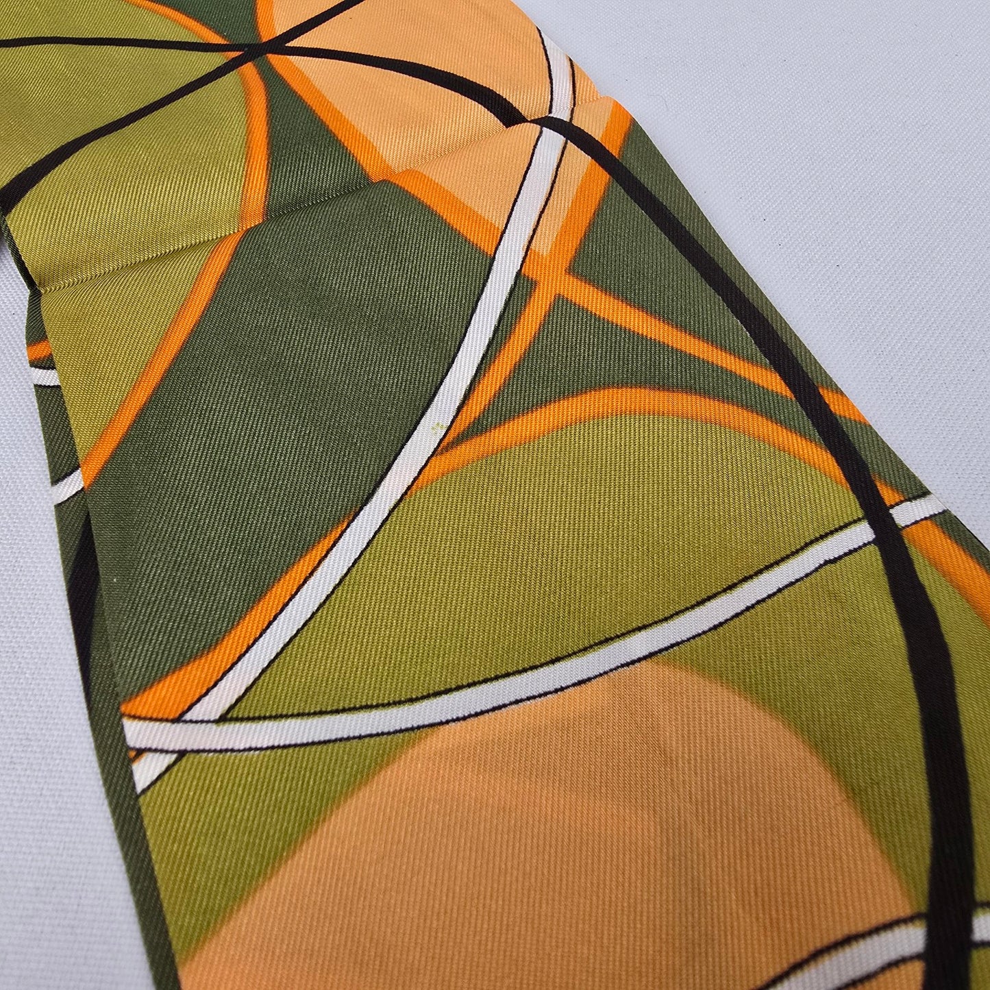 Vintage Green Long Neck & Hair Scarf