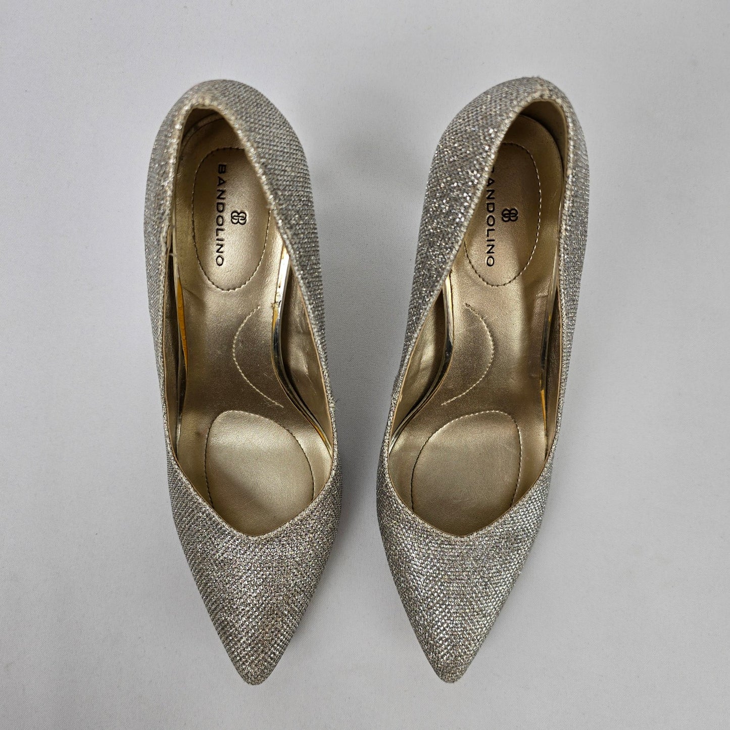 Bandolino Gold Metallic Heels Size 7.5