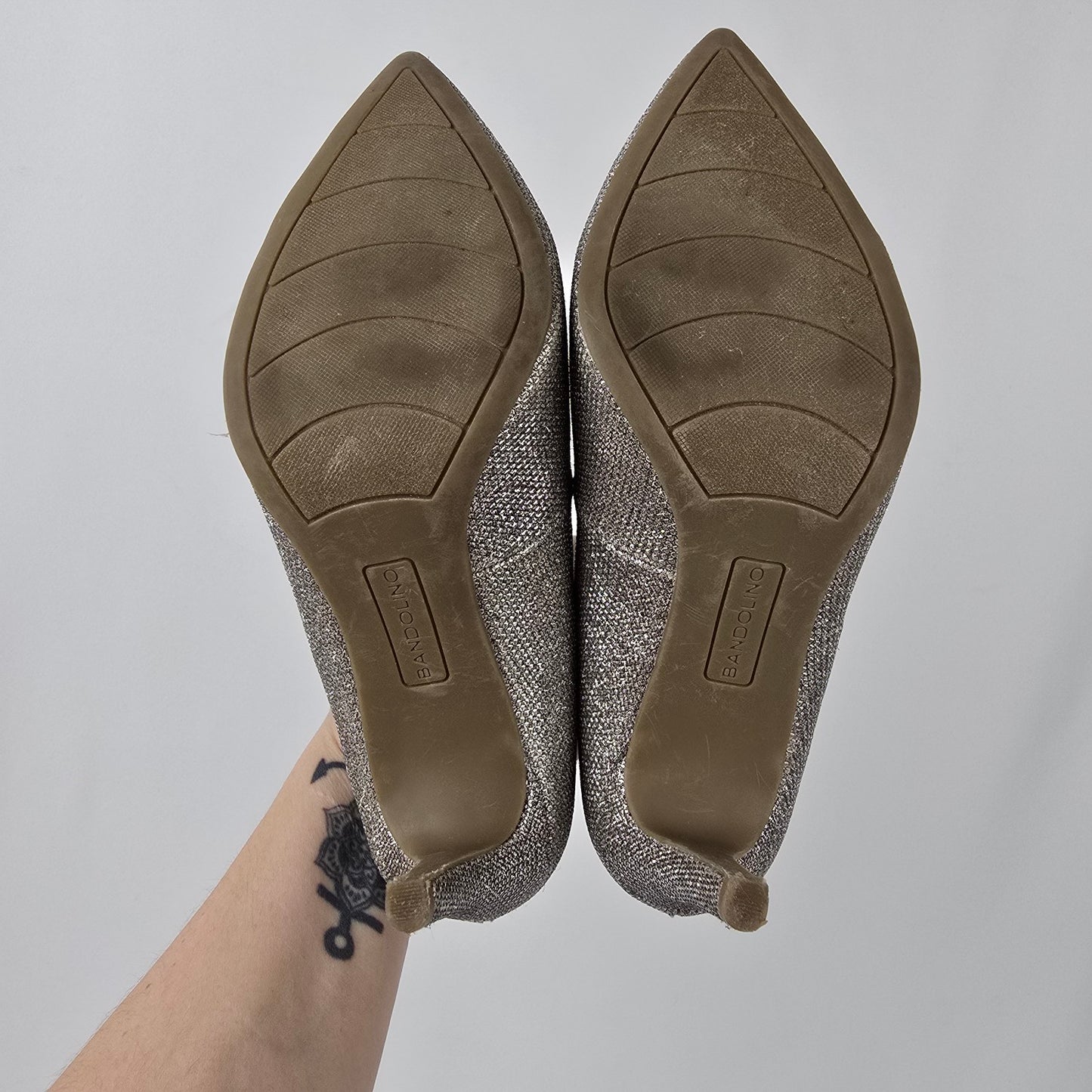 Bandolino Gold Metallic Heels Size 7.5