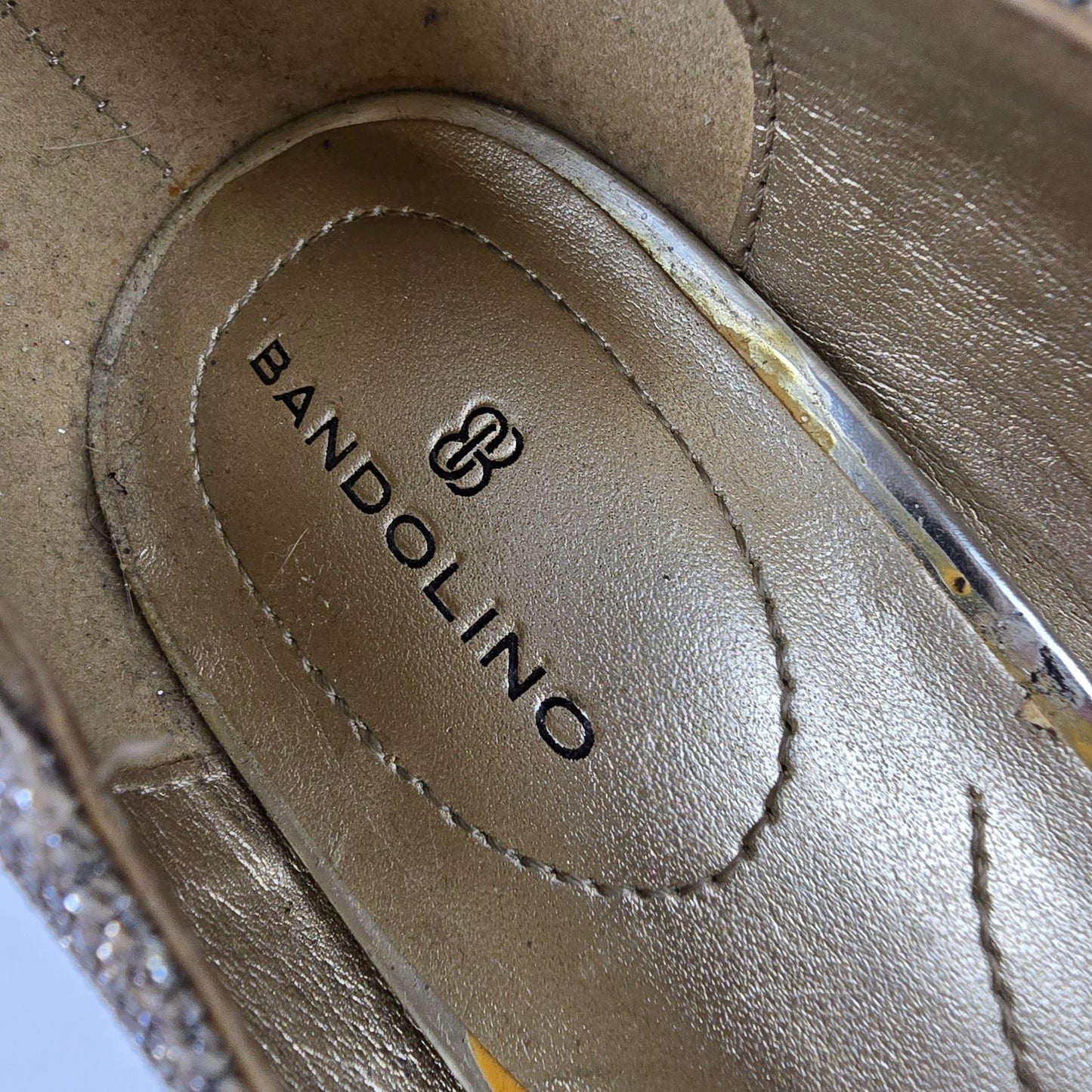 Bandolino Gold Metallic Heels Size 7.5
