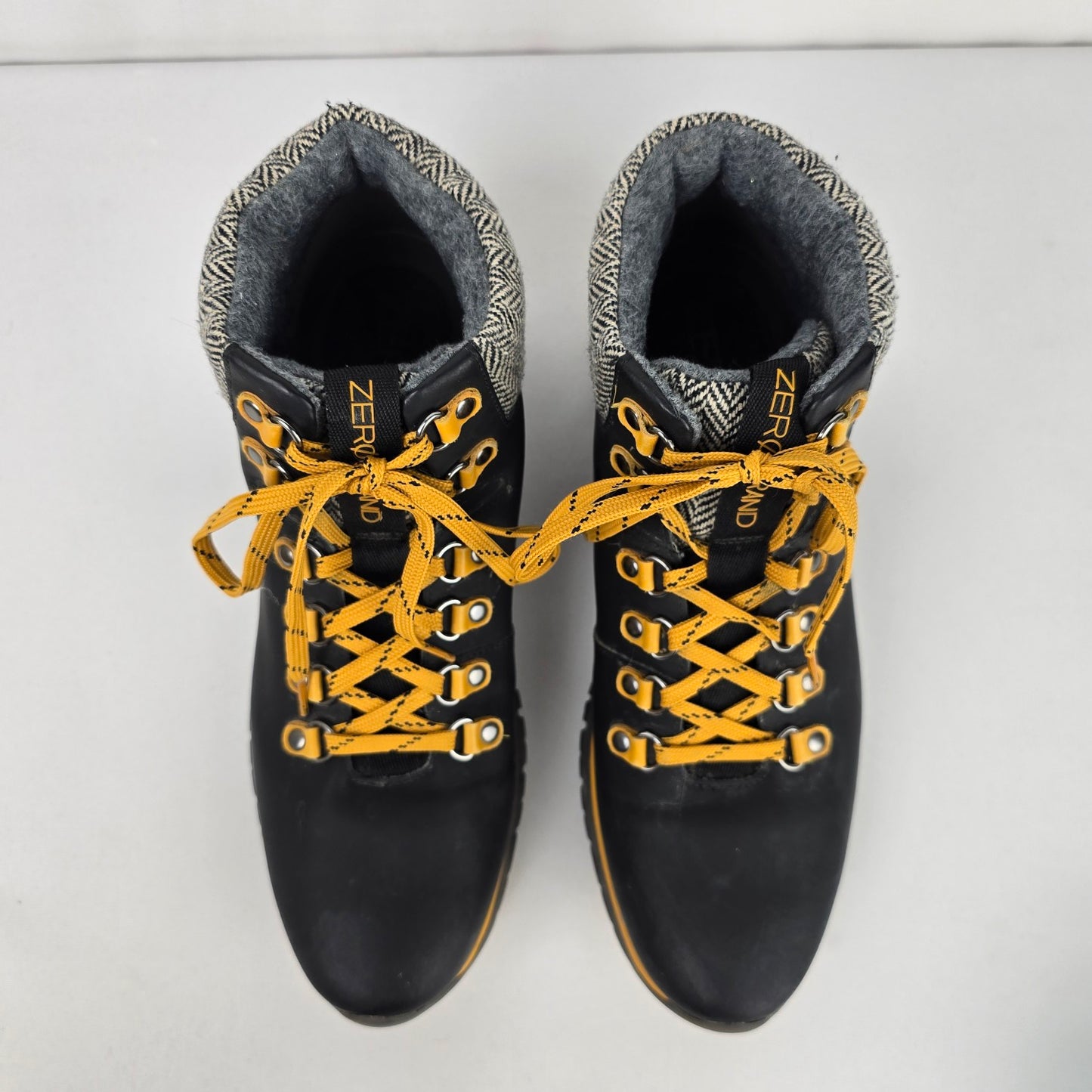 Cole Haan Zerogrand Waterproof  Black & Yellow Hiking Boot Size 9