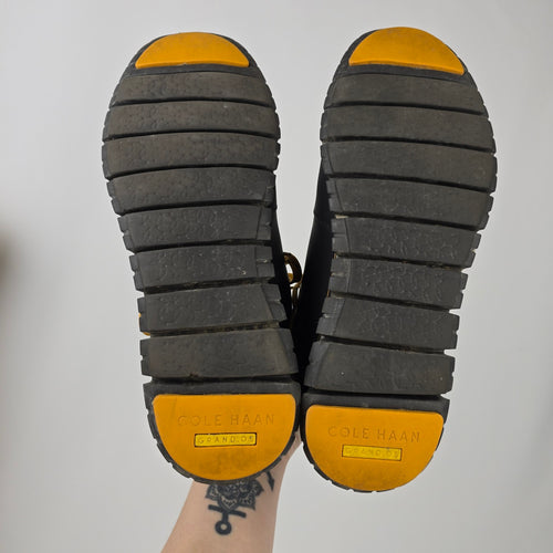 Cole Haan Zerogrand Waterproof  Black & Yellow Hiking Boot Size 9
