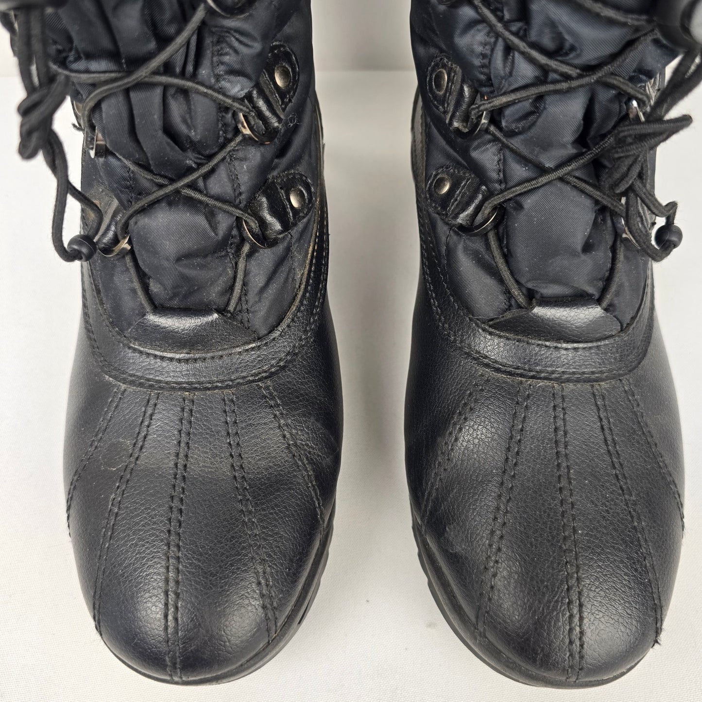 Storm by Cougar Lace Up Rubber Fur Trimmed Winter Boots Size 10