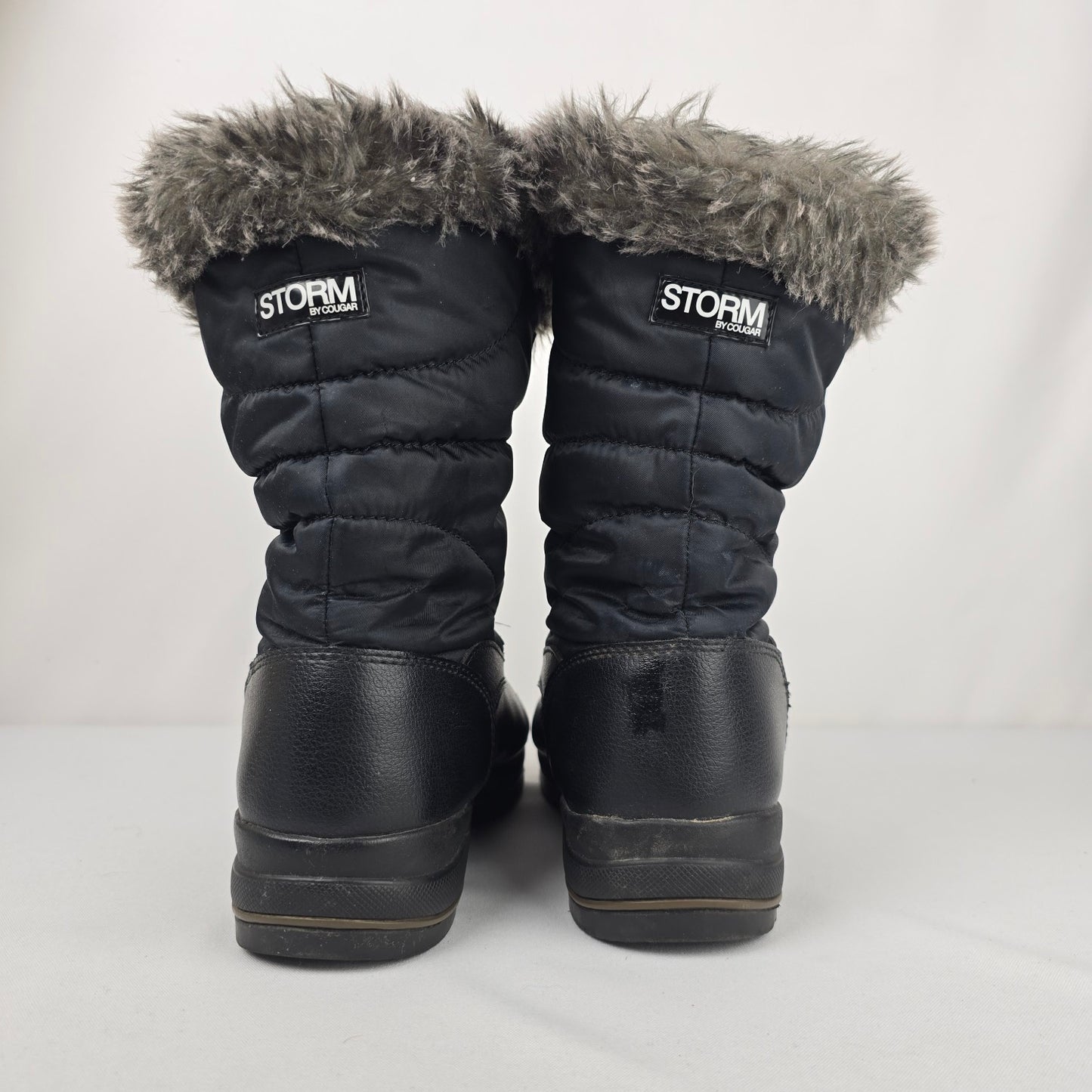 Storm by Cougar Lace Up Rubber Fur Trimmed Winter Boots Size 10