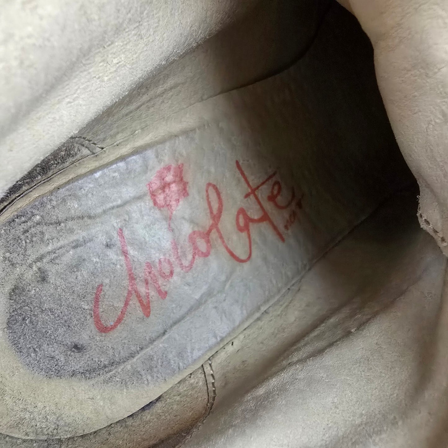 Chocolate Blue Leather Lace Up Heeled Ankle Boots Size 8