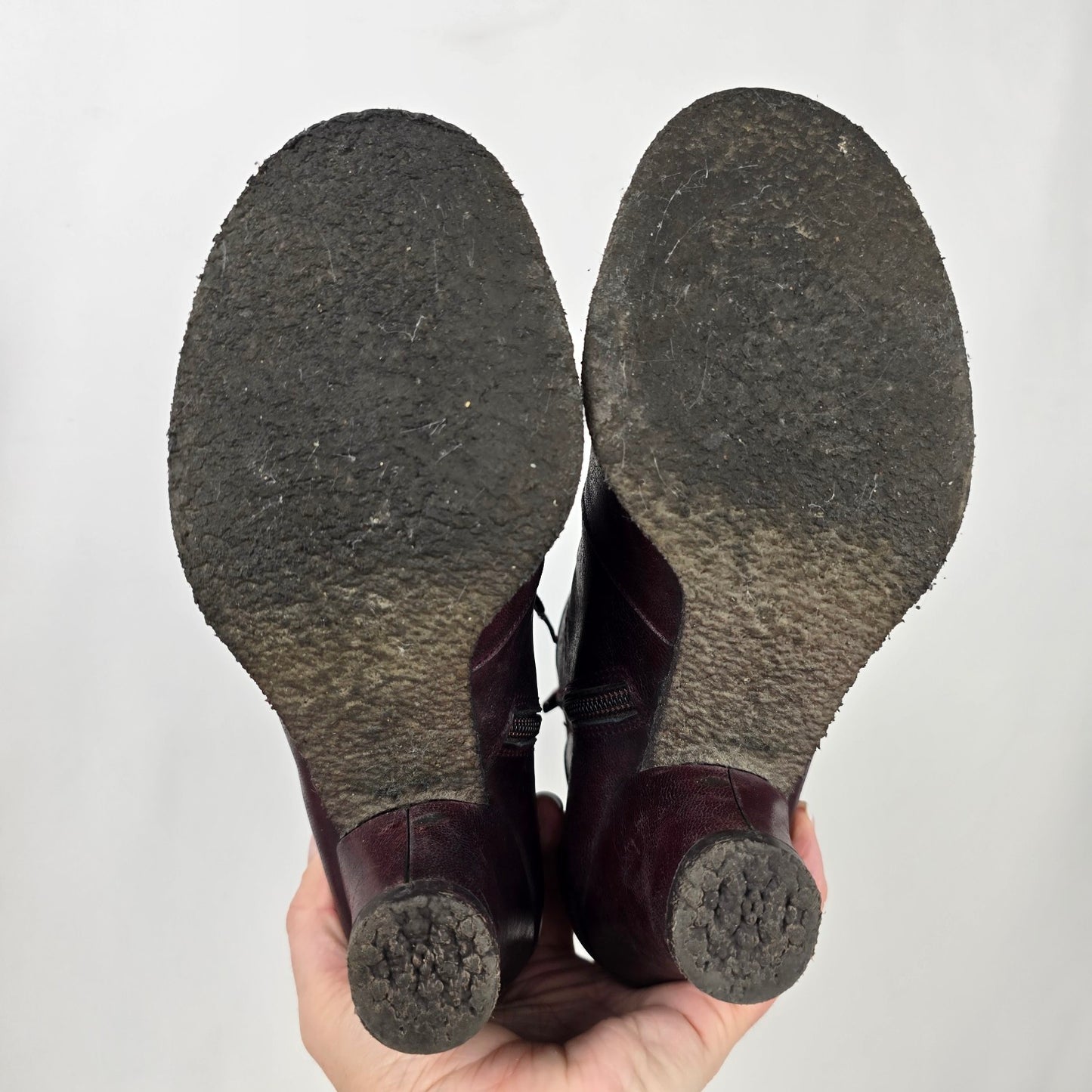 Audley Brown Leather Lace Up Heeled Ankle Boots Size 8