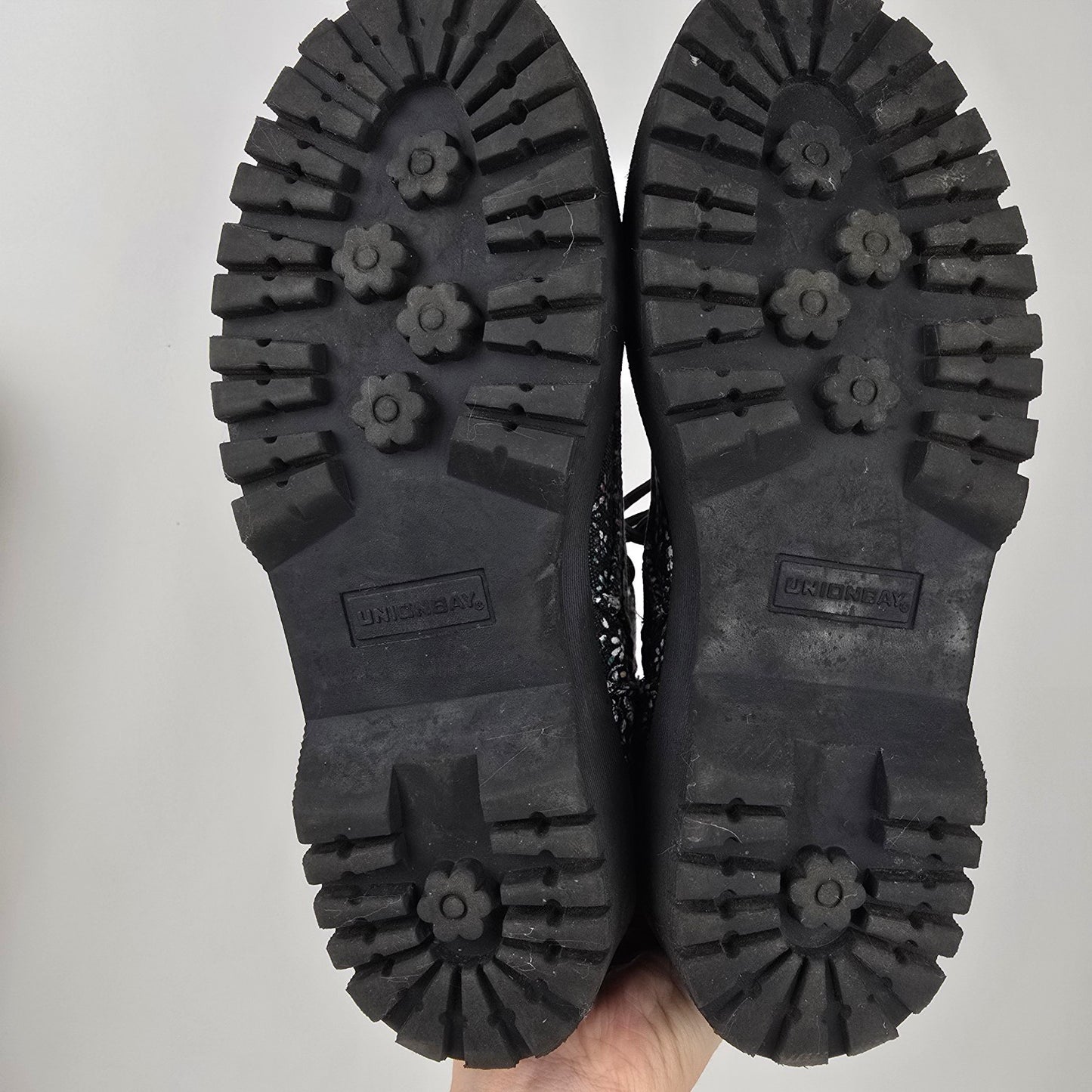 Union Bay Floral Lace Up Military Inspired Boots Size 8