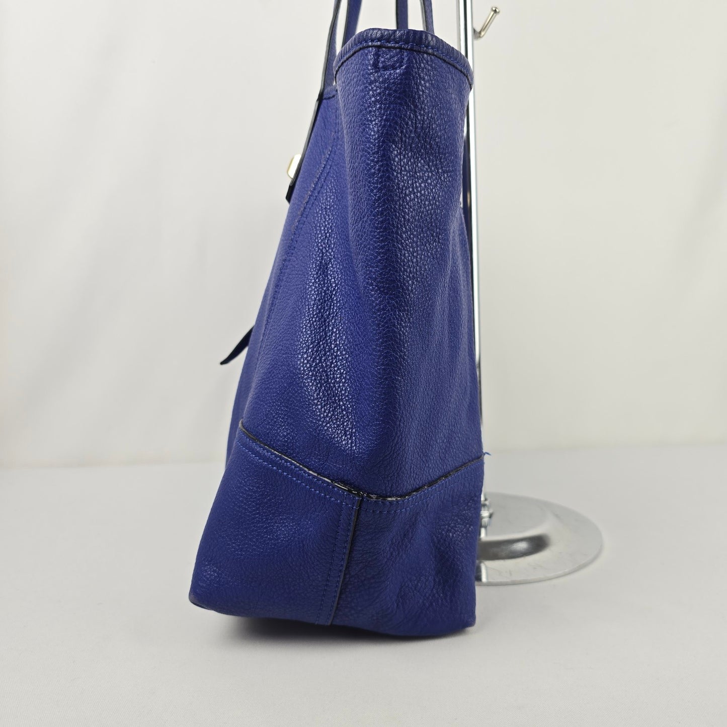 Stella & Dot Blue Leather Tote Purse