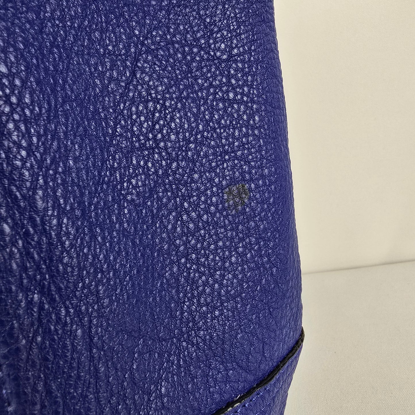 Stella & Dot Blue Leather Tote Purse