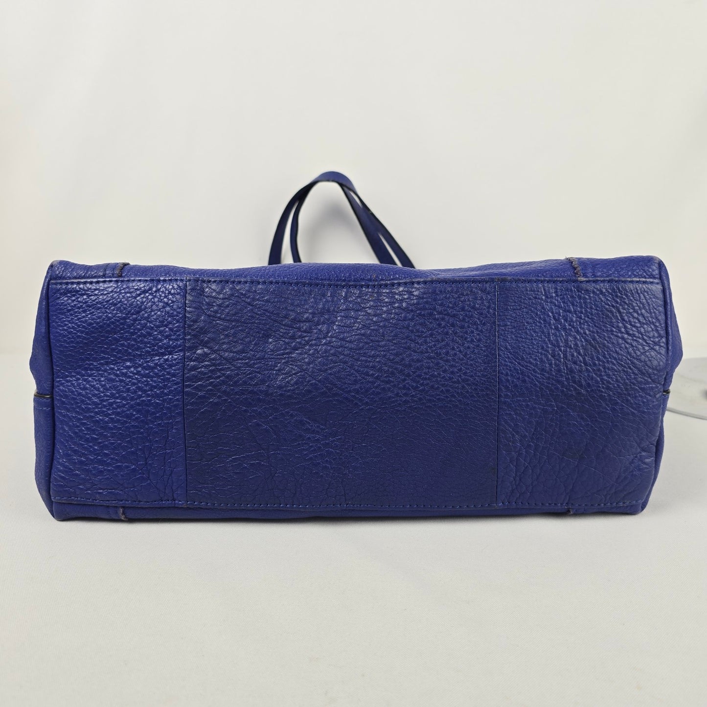 Stella & Dot Blue Leather Tote Purse