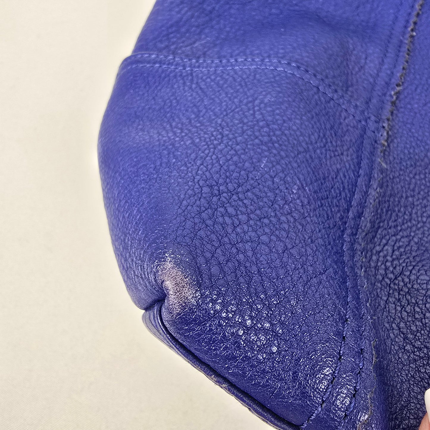 Stella & Dot Blue Leather Tote Purse