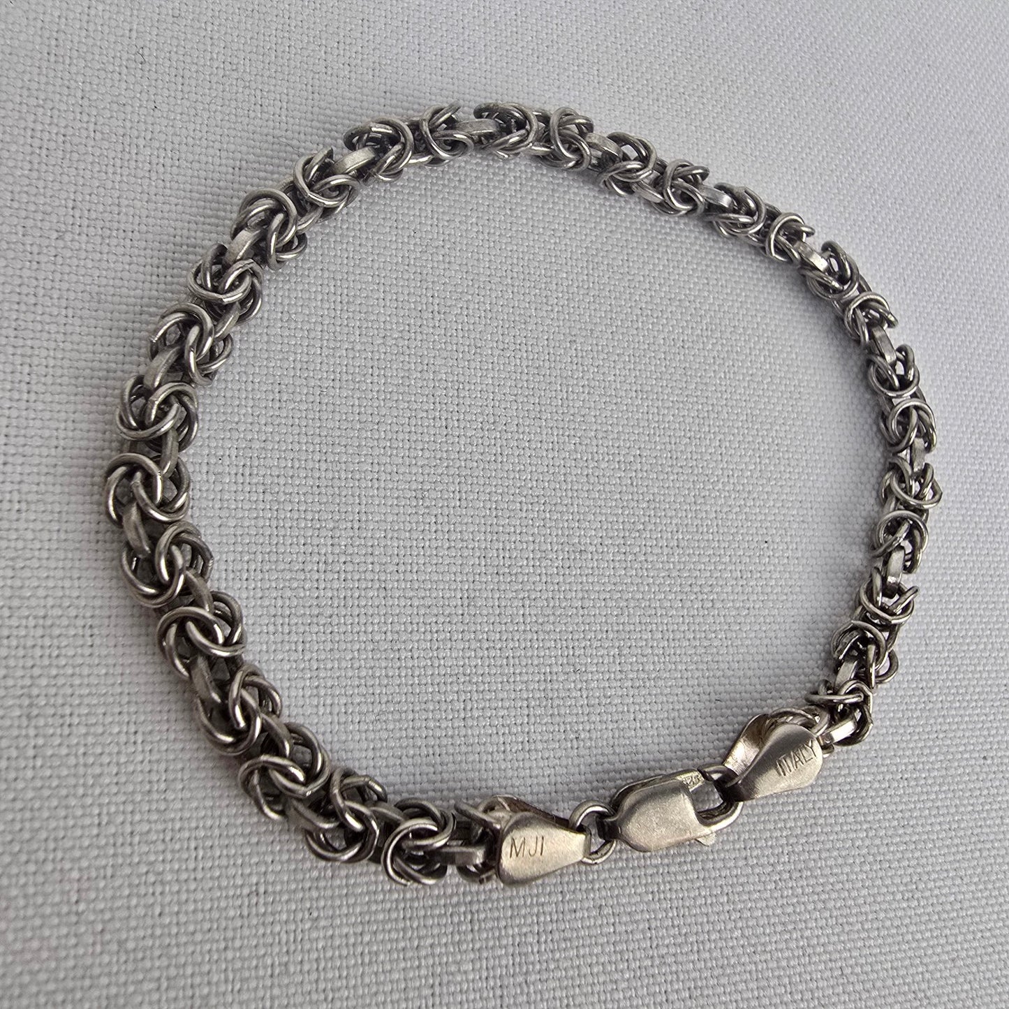 MJI Italy 925 Sterling Silver Chain Bracelet