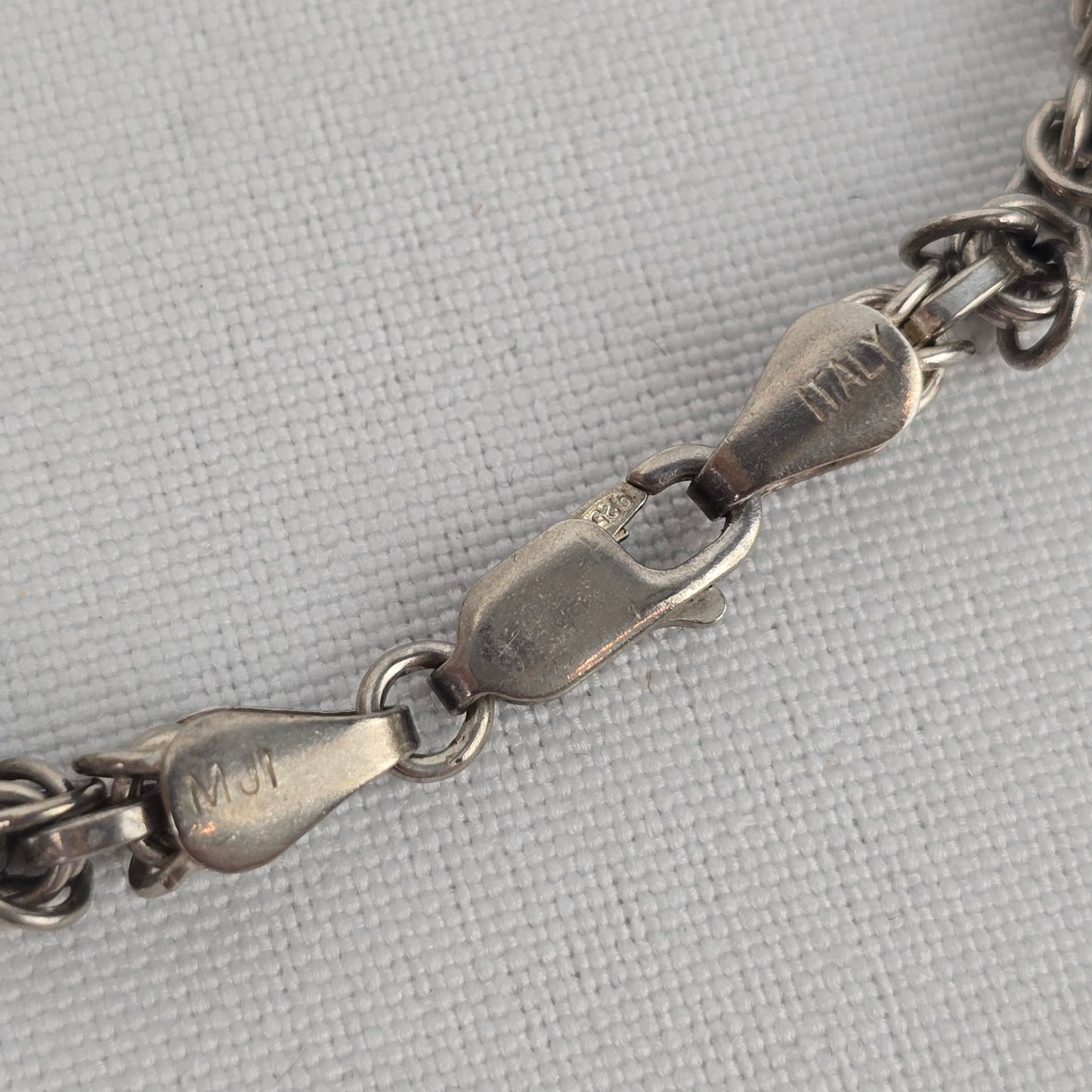 MJI Italy 925 Sterling Silver Chain Bracelet
