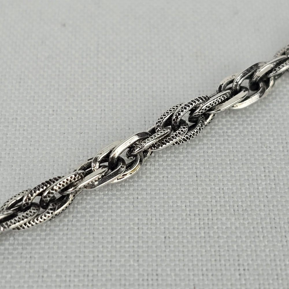 Vintage Silver Tone Brutalist Pendant Necklace